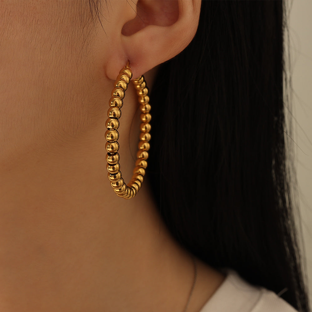 Classic 40 mm Hoop Earrings – Gold