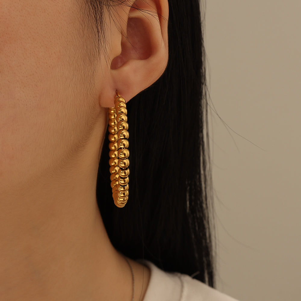 Classic 40 mm Hoop Earrings – Gold