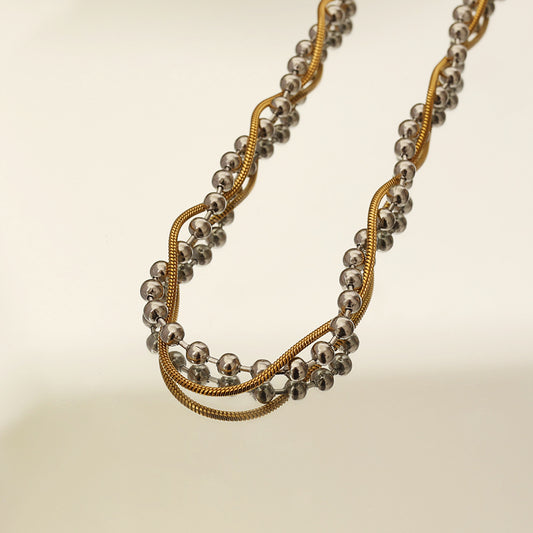Mixed-Metal Twist Chain Necklace – Two-Tone
