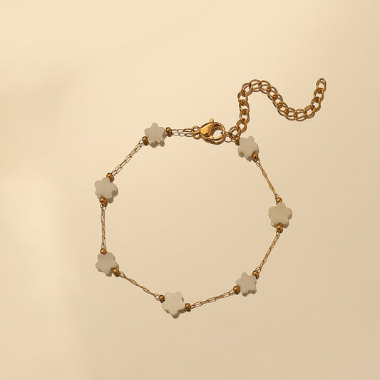 Mother-of-Pearl Star Bracelet – Gold
