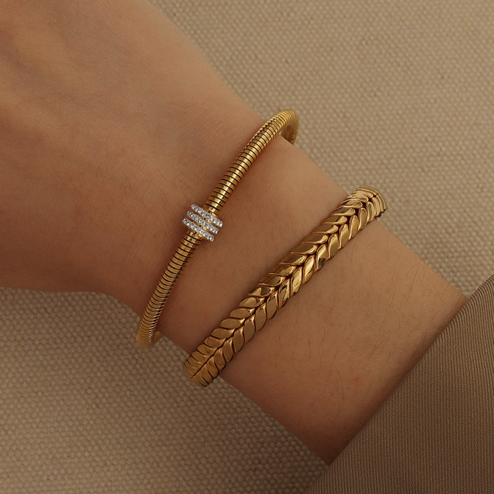 Crystal Mesh Bracelet – Gold