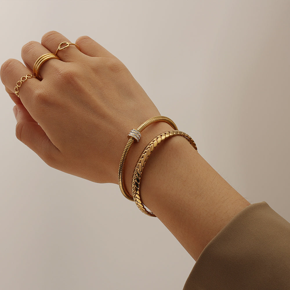 Crystal Mesh Bracelet – Gold