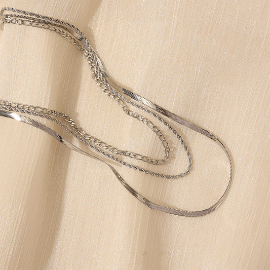 Multi-Length Sleek Chain – Silver (41.5 / 44 / 50 cm)
