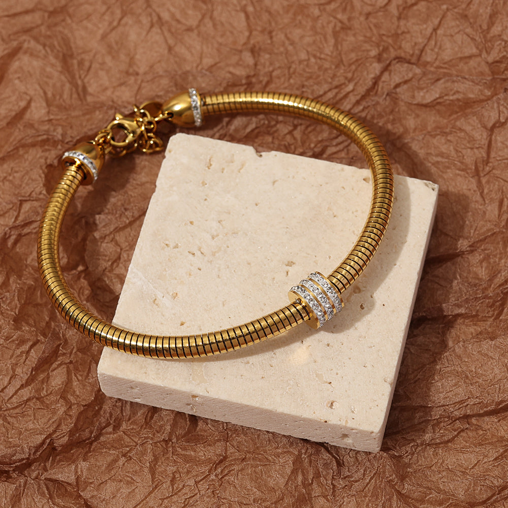 Crystal Mesh Bracelet – Gold