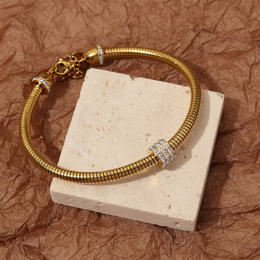 Crystal Mesh Bracelet – Gold