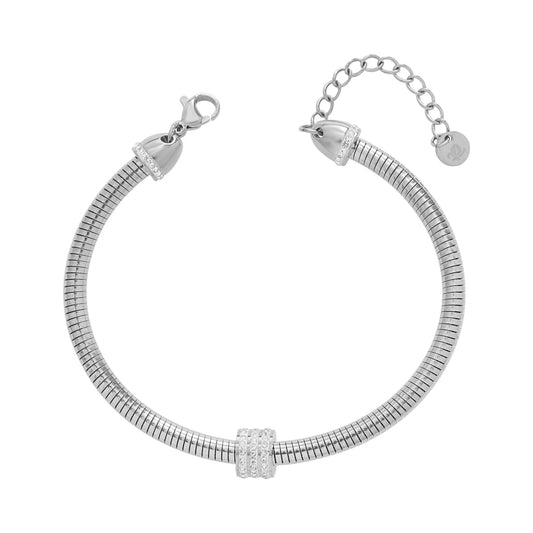 Crystal Mesh Bracelet – Silver
