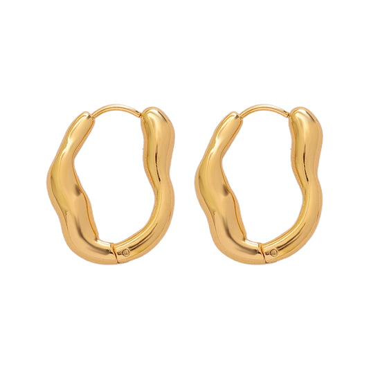 Wave Huggies – Gold (20 × 25 mm)
