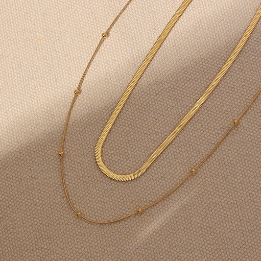 Sleek Long Chain Necklace – Gold (44 + 8 cm)
