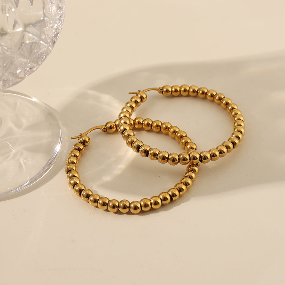 Classic 40 mm Hoop Earrings – Gold