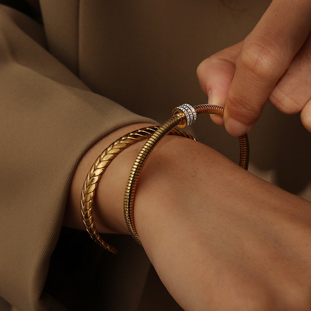 Crystal Mesh Bracelet – Gold