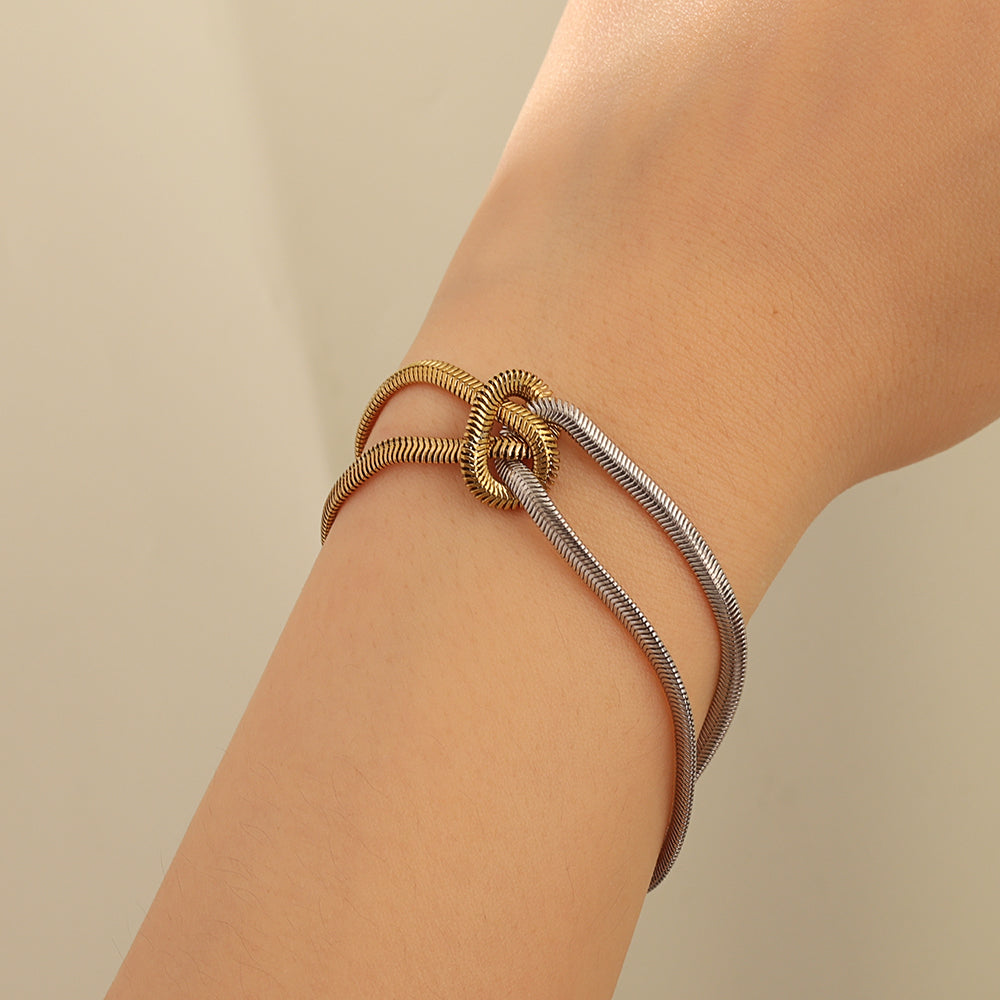 Wavy Link Bracelet – Two-Tone